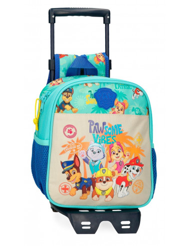 42620T2 ADAPT. BACKPACK  25CM.W/TROLLEY . PAW PATROL PAWSOME